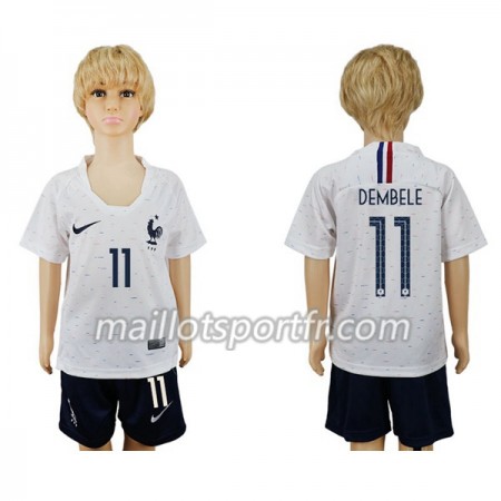 Maillot de Foot France Dembele 11 Enfant Exterieur Coupe du monde 2018